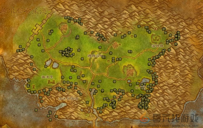 魔兽世界阿拉希高地矿点分布图(图8) 魔兽世界阿拉希高地矿点分布图(图8)